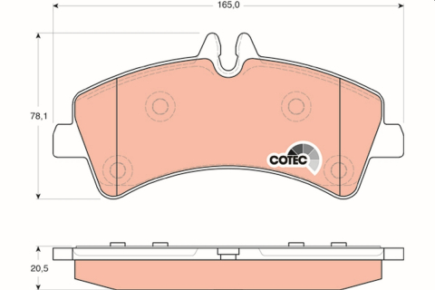 Set placute frana spate TRW GDB1699 [5]