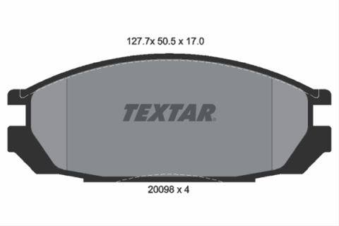 Placute frana - Set placute frana TEXTAR 2009801