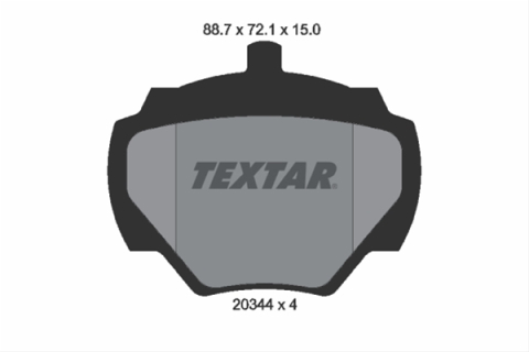 Placute frana - Set placute frana TEXTAR 2034402