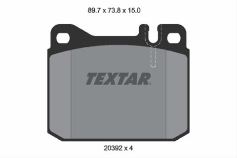 Placute frana - Set placute frana TEXTAR 2039204