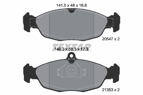 Placute frana - Set placute frana TEXTAR 2054701