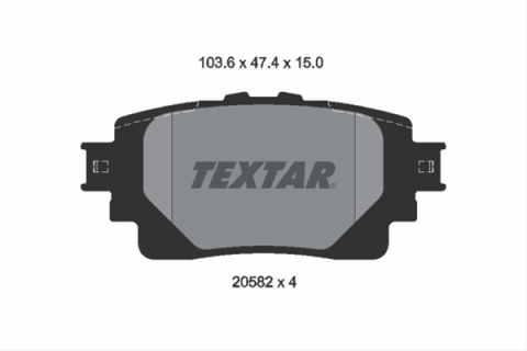 Placute frana - Set placute frana TEXTAR 2058201