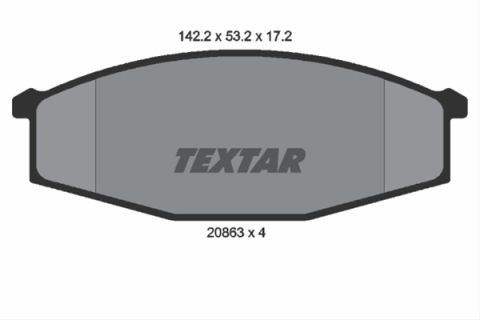 Placute frana - Set placute frana TEXTAR 2086301