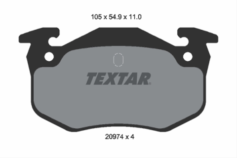 Placute frana - Set placute frana TEXTAR 2097401