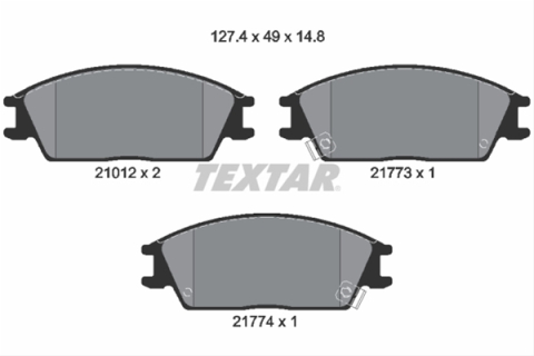 Placute frana - Set placute frana TEXTAR 2101202