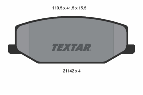 Placute frana - Set placute frana TEXTAR 2114202