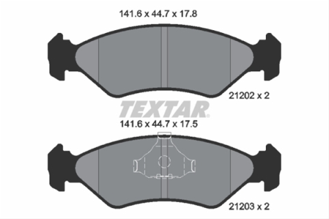 Placute frana - Set placute frana TEXTAR 2120203