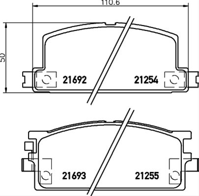 Placute frana - Set placute frana TEXTAR 2125401
