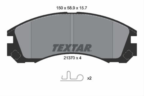 Placute frana - Set placute frana TEXTAR 2137001