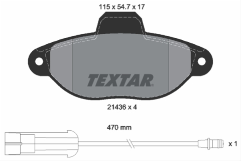 Placute frana - Set placute frana TEXTAR 2143603