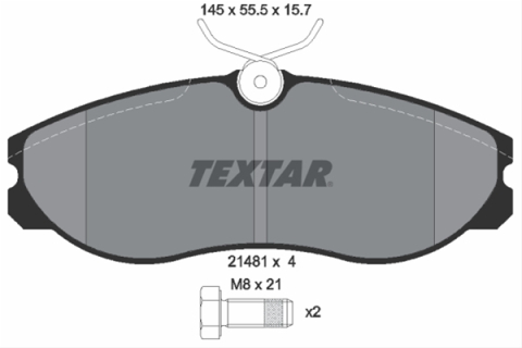 Placute frana - Set placute frana TEXTAR 2148101