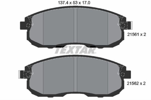 Placute frana - Set placute frana TEXTAR 2156201