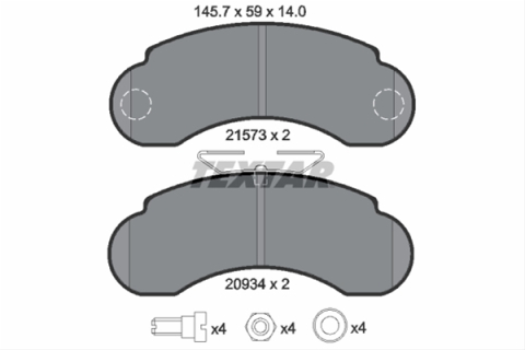 Placute frana - Set placute frana TEXTAR 2157302