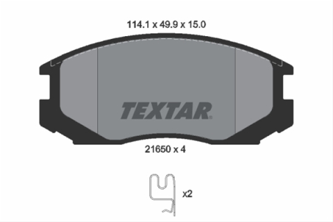Placute frana - Set placute frana TEXTAR 2165001
