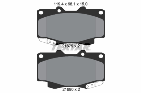 Placute frana - Set placute frana TEXTAR 2168001