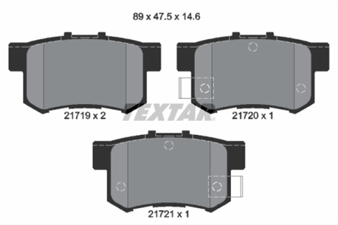 Placute frana - Set placute frana TEXTAR 2171901