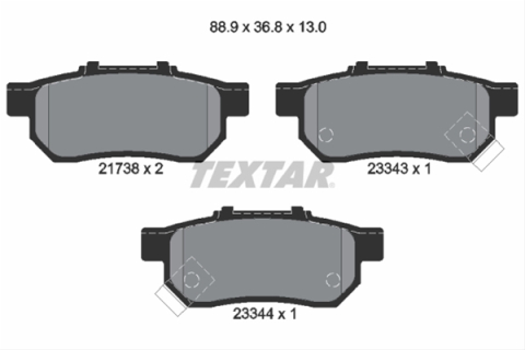Placute frana - Set placute frana TEXTAR 2173801
