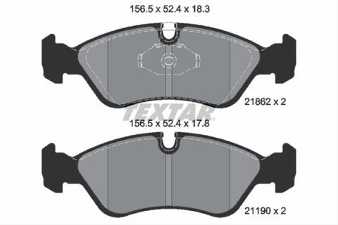 Placute frana - Set placute frana TEXTAR 2186201