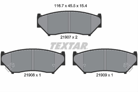 Placute frana - Set placute frana TEXTAR 2190701
