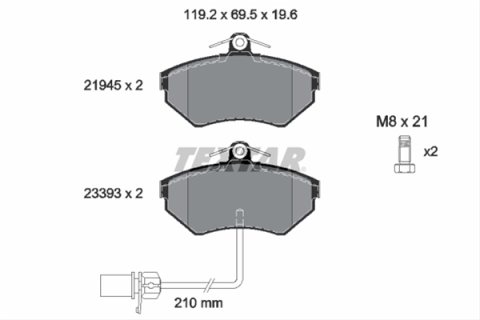 Placute frana - Set placute frana TEXTAR 2194504