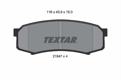 Placute frana - Set placute frana TEXTAR 2194701