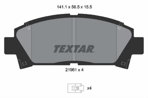 Placute frana - Set placute frana TEXTAR 2196102