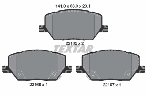 Placute frana - Set placute frana TEXTAR 2216501