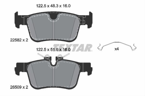 Placute frana - Set placute frana TEXTAR 2258201