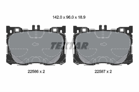 Placute frana - Set placute frana TEXTAR 2258601