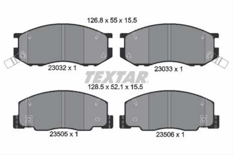 Placute frana - Set placute frana TEXTAR 2303201