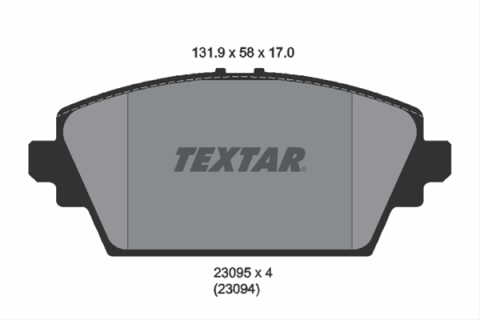 Placute frana - Set placute frana TEXTAR 2309501