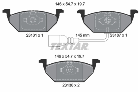 Placute frana - Set placute frana TEXTAR 2313101