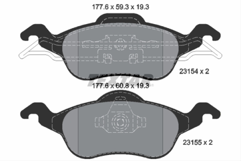 Placute frana - Set placute frana TEXTAR 2315402