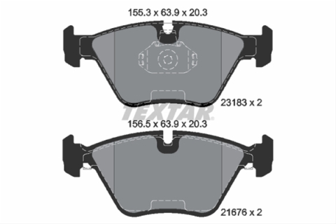 Placute frana - Set placute frana TEXTAR 2318302