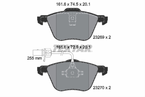 Placute frana - Set placute frana TEXTAR 2326903