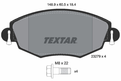 Placute frana - Set placute frana TEXTAR 2327904