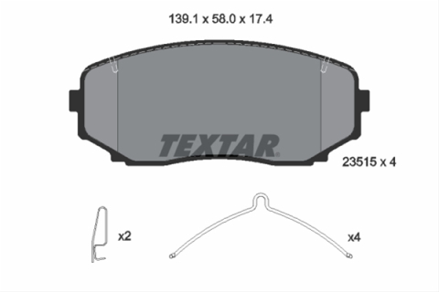 Piese auto - Set placute frana TEXTAR 2351503