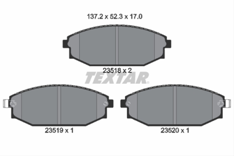 Piese auto - Set placute frana TEXTAR 2351801