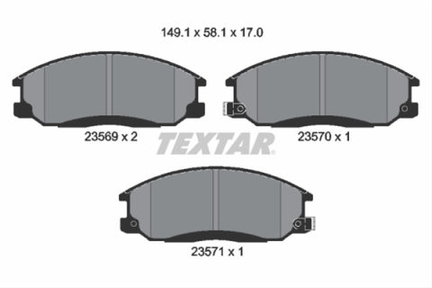 Piese auto - Set placute frana TEXTAR 2356901