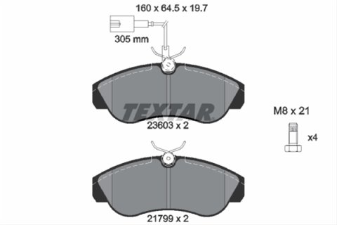 Piese auto - Set placute frana TEXTAR 2360301