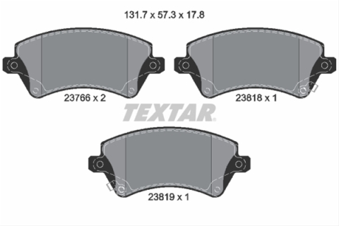 Piese auto - Set placute frana TEXTAR 2376601