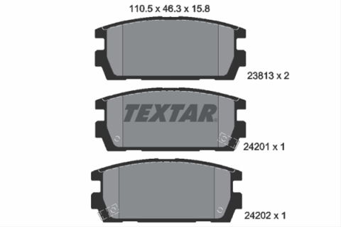 Piese auto - Set placute frana TEXTAR 2381301