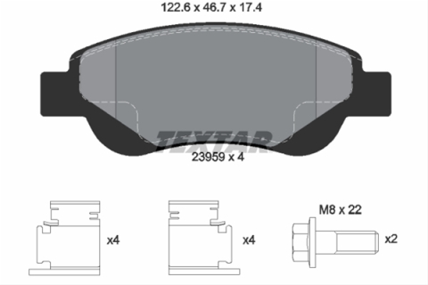 Placute frana - Set placute frana TEXTAR 2395901