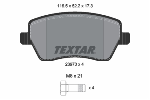 Placute frana - Set placute frana TEXTAR 2397301