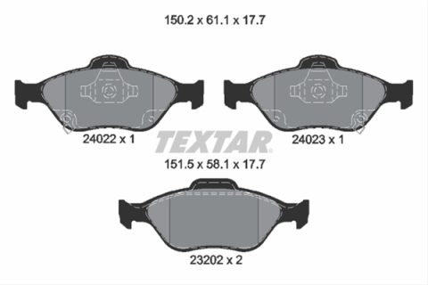 Piese auto - Set placute frana TEXTAR 2402201