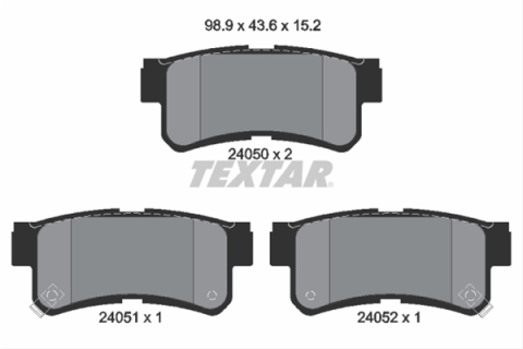 Piese auto - Set placute frana TEXTAR 2405001