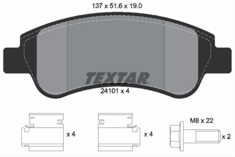 Piese auto - Set placute frana TEXTAR 2410101