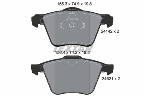 Piese auto - Set placute frana TEXTAR 2414201