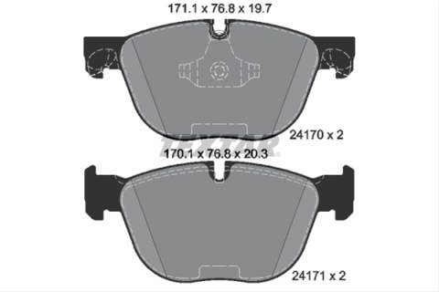 Piese auto - Set placute frana TEXTAR 2417001