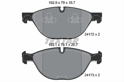 Piese auto - Set placute frana TEXTAR 2417201
